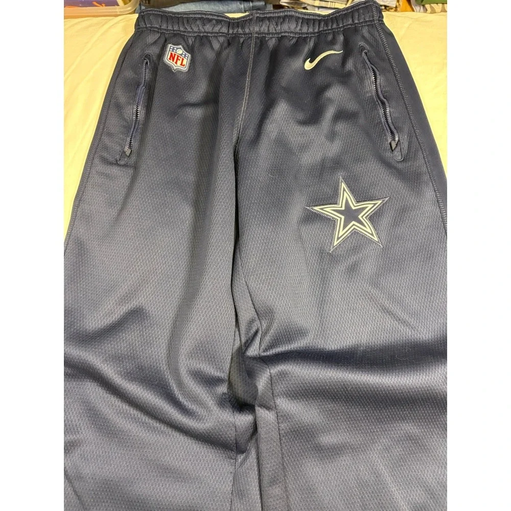 Nike On Field Apparel Mens Medium Dallas Cowboys Navy Sweat Pants Therma-Fit